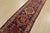 An authentic semi-antique tribal Karajeh runner hand-knotted with fine wool and natural dyes. This nomadic oriental rug...