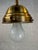 Brown Art Deco Pendant Light in Marbled Rose Opaline and Brass, 1930s For Sale - Image 8 of 14