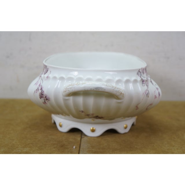White Mid 20th Century Haviland Limoges France Soup Serving Schleiger 1152-5 Torse Tureen 13" For Sale - Image 8 of 17