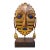 Vintage Christian Luis Gómez Chile Brass & Copper Mask Sculpture, Lapis Lazuli For Sale