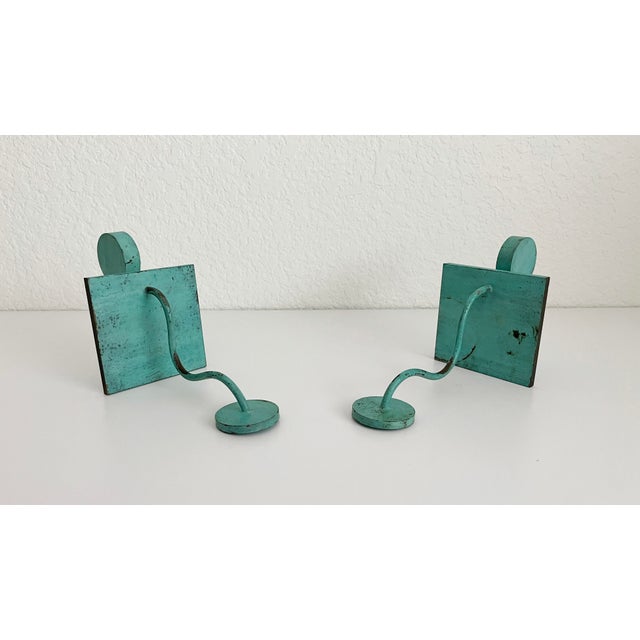 Postmodern Verdigris Bookends - A Pair For Sale - Image 9 of 10
