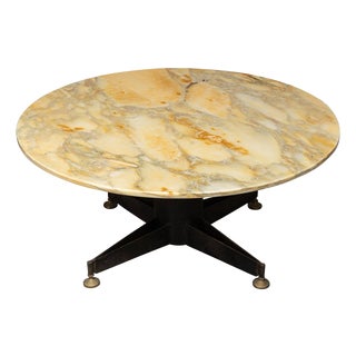 Mid-Century Italian Onyx and Brass Coffee Table, 1960s For Sale