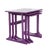 Nesting Coffee Tables in Purple Lacquered Wood, Set of 3 For Sale