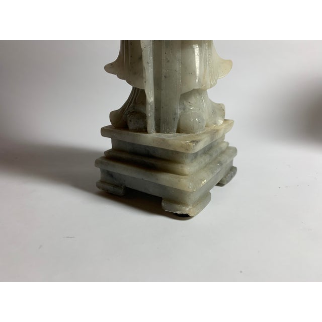 1920s Chinese Carved Soapstone Old Man "Sau" Figurine For Sale In Los Angeles - Image 6 of 8