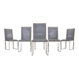 Set of Six Giacomo Sinopoli Italian Modernist Dining Chairs For Sale