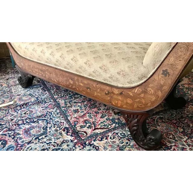Wood 19th Century Dutch Marquetry Recamier For Sale - Image 7 of 12