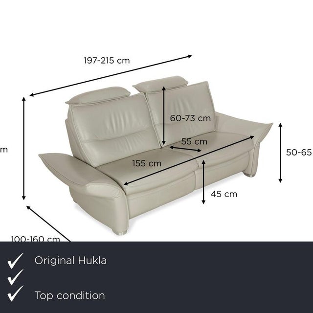 This two-seater sofa in light leather combines comfort with functionality. The softly padded back and seat ensure relaxed...