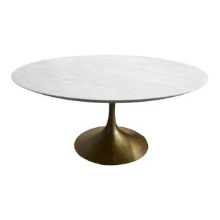 Rh Aero Stone Round Dining Table For Sale