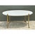 Vintage Brass and Wood Oval Coffee Table For Sale - Image 9 of 12