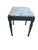 Vintage Dark Blue Wood Vanity With Stool 5 Drawer Cottage Style, 2 Pieces For Sale - Image 10 of 12