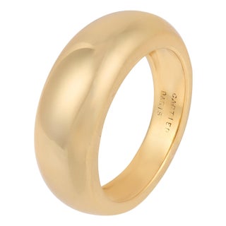 Cartier Paris Vintage Dome 18k Yellow Gold Band Ring, Size 6 For Sale