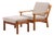 Set of Vintage Teak Lounge Chair with Ottoman by Juul Christensen For Sale