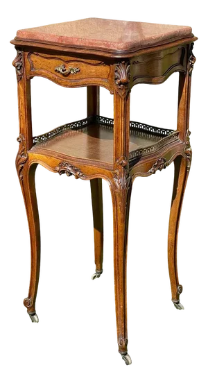 Louis XV Walnut Bedside Table