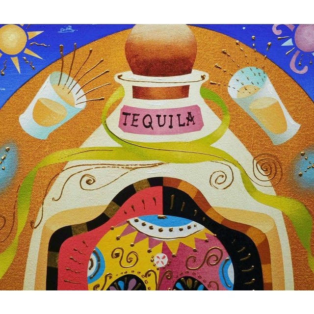 Anton Arkhipov "Tequila" Hand Signed Oil on Canvas With Artist Custom Framed For Sale - Image 9 of 10