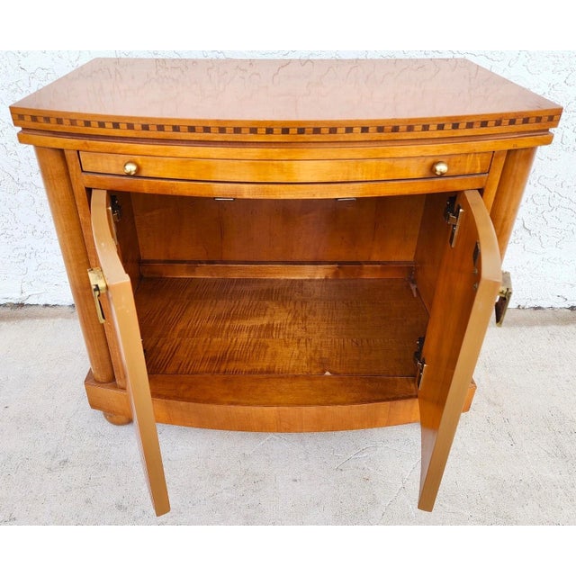 Brown 1980s Hickory White Genesis Collection Biedermeier Nightstand Side Table For Sale - Image 8 of 18
