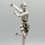 An art deco cold painted bronze sculpture by josef lorenzl (1892-1950). A running girl with a patinated dress and...
