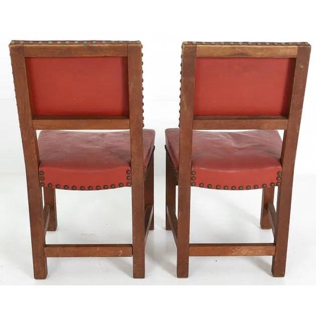 1950s Set 8 Danish Mid Century Old School Dining Chairs For Sale - Image 4 of 10