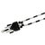 Glass Czechoslovakian Art Deco Black Glass and Crystal Geometric Pendant Necklace, 1920s For Sale - Image 7 of 11