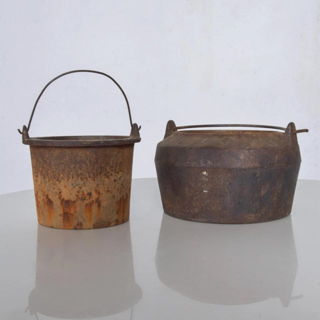 Industrial Foundry Melting Pots - A Pair For Sale - Image 11 of 11