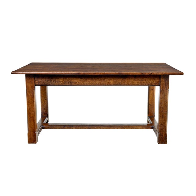 Vintage Oak Refectory Table, 1990 For Sale - Image 6 of 8