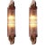 1940s Vintage Art Deco Skyscraper Wall Sconces Fixture in Copper Brass & Glass - a Pair For Sale - Image 5 of 6