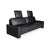 Alba 3-Seater Sofa in Black Leather from Brühl For Sale - Image 4 of 15