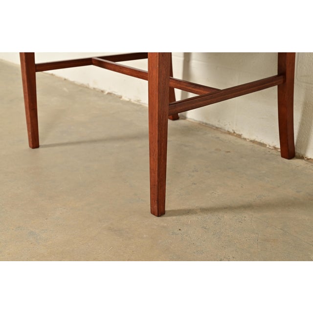 Baker Furniture Style Federal Inlaid Mahogany Armchairs, Pair For Sale - Image 10 of 14