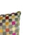 Mid-Century Modern Gp & J Baker Clarendon Small Check in Multi Lumbar Pillow Cover - Gray Velvet Checkerboard Rectangle Cushion Case For Sale - Image 3 of 5