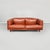 Italian modern brown leather sofa Twice by Cerri for Poltrona Frau, 1980s. Two seater sofa mod. Twice in brown leather....