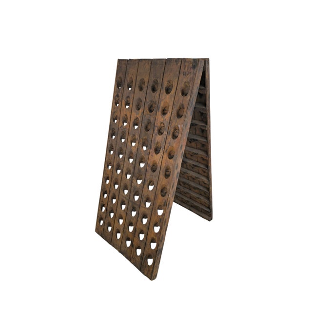 French Oak Champagne Riddling Rack, 1971 For Sale - Image 6 of 7