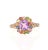 Contemporary 2.38 Carat Amethyst Sapphire Diamond Yellow Gold Cocktail Ring For Sale - Image 3 of 8