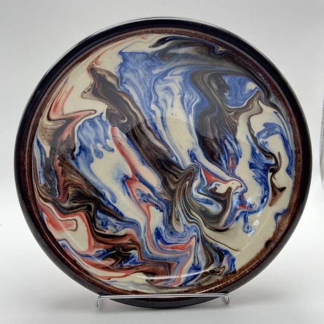 Aparicio Ceramics (Ceràmiques Aparicio) Catalonian Swirl Glaze Bowl, Spain For Sale - Image 12 of 12