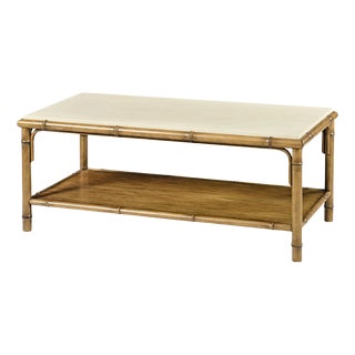 Coastal Bamboo Coffee Table For Sale
