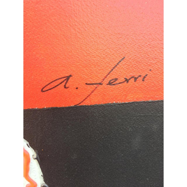 Wood Abstract Oil on Canvas, Painting by Antonio Ferri, Spain For Sale - Image 7 of 12