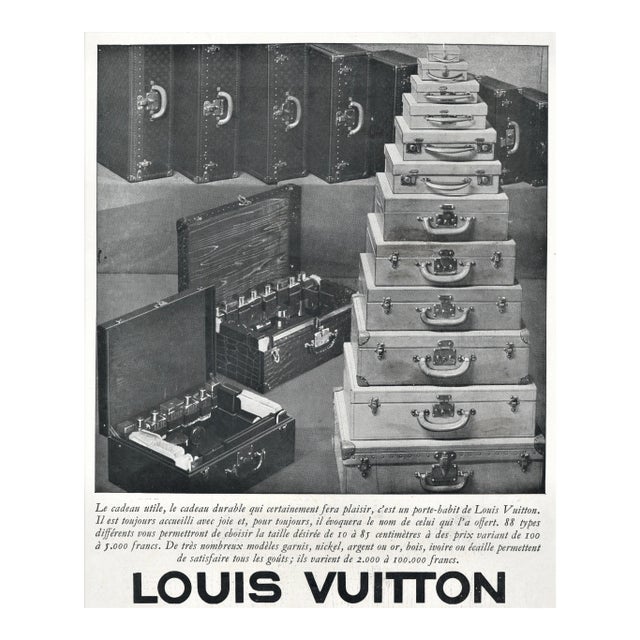 Vintage 1931 Art Deco Vuitton Print for Travel Needs For Sale