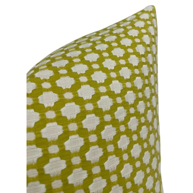 Traditional Betwixt Chartreuse Pillow Cover, 20x20 Pillow For Sale - Image 3 of 3