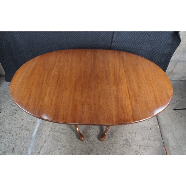 Davis Cabinet Cumberland Valley Queen Anne Walnut Double Pedestal Dining Table For Sale - Image 6 of 12