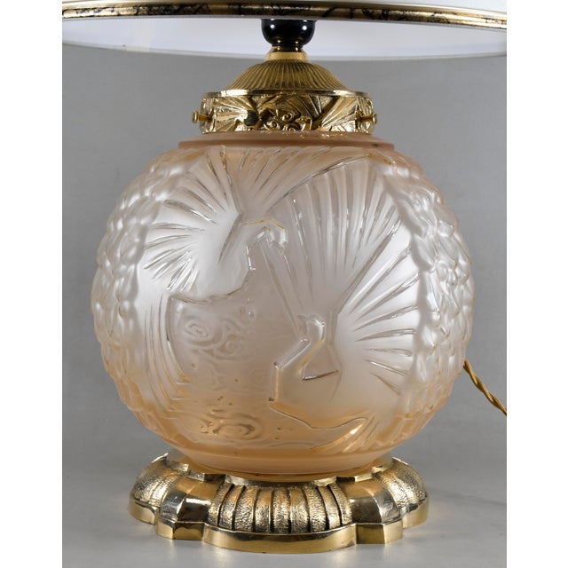 French Art Deco Table Lamp by Muller Freres - 1930 France For Sale - Image 9 of 14