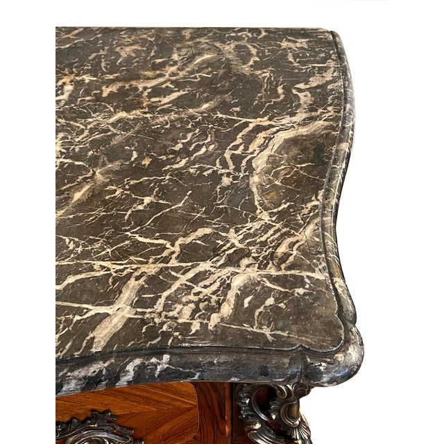 Mid 18th Century Signed Jb Hedouin Paris Régence Bronze-Mounted Rosewood Tombeau Commode For Sale - Image 13 of 15