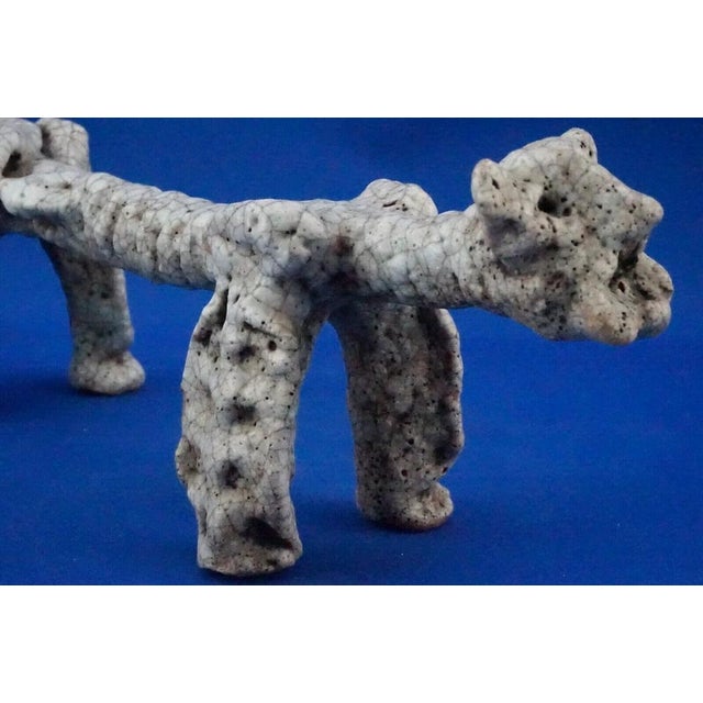 Carlo Zauli School, Stylized Dog, Italy, 1920s, Acid-Treated Ceramic For Sale - Image 14 of 18