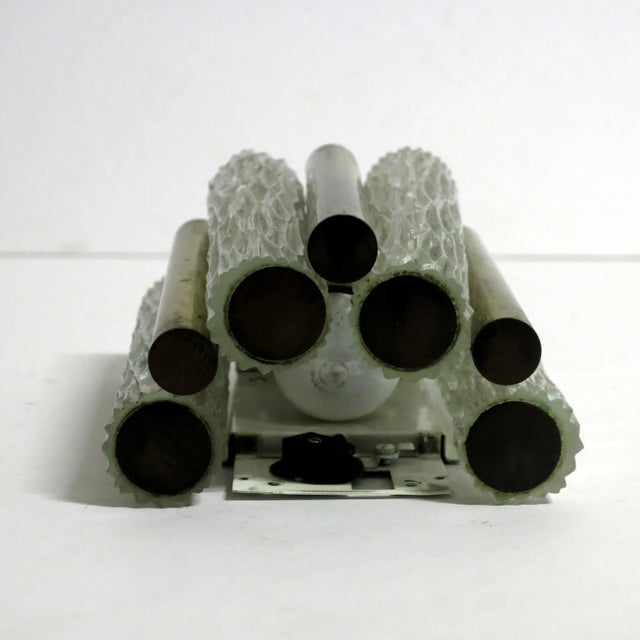 1960s Brass and Glass Wall Lamp from Kaiser Leuchten, 1960s For Sale - Image 5 of 7