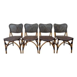 1980s Set of Four Cafe Chairs in the Style of Yuzuru Yamakawa for Saccaro For Sale