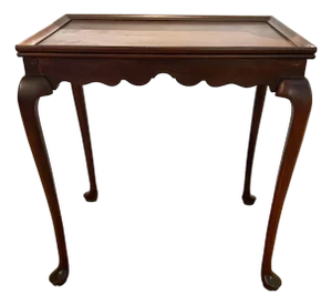 Vintage Queen Anne Mahogany Side or Tea Table