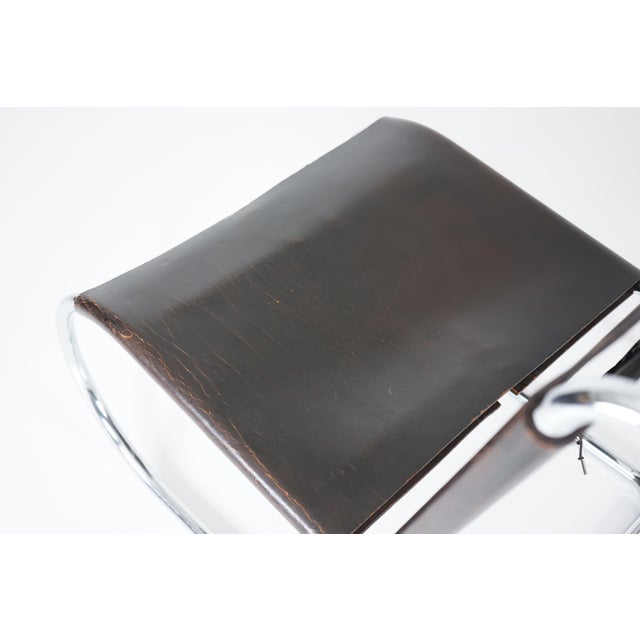 MR30 Tubular Steel Armchair with Black Leather by Ludwig Mies Van Der Rohe for Knoll, 1960s, Set of 2 For Sale - Image 11 of 18