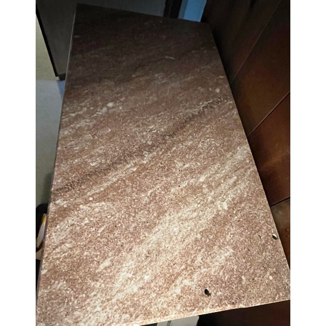 Antique 19th Century Marble Top Commode and Matching Dry Sink Cabinet B2 Piece Set For Sale - Image 15 of 16