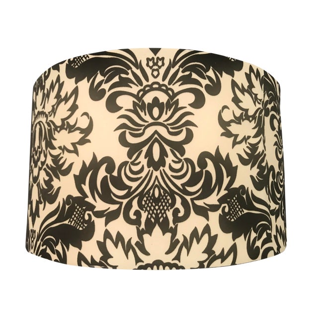 Damask Linen Black Velvet Type Lamp Shade Chairish