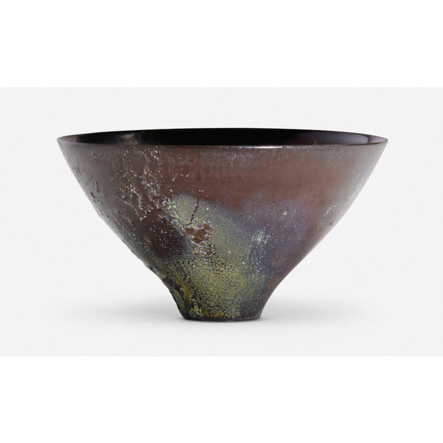 Otto and Gertrude Natzler Flaring Bowl 1967 For Sale - Image 4 of 7
