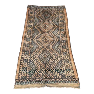 1980s Vintage Tribal Moroccan Rug - 6'3" X 11'11"