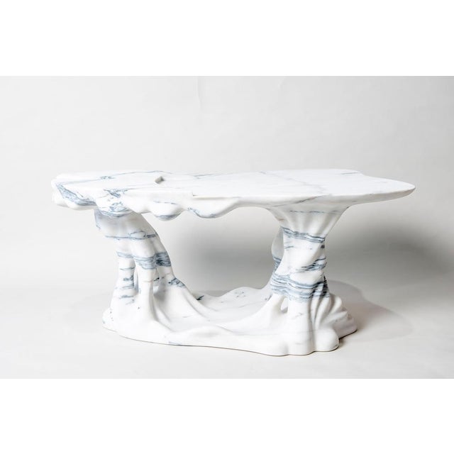 Marsili Handmade Coffee Table in White Marble by Manta For Sale - Image 11 of 18