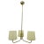 Mid-Century Modern Austrian Mid Century Brass Opaline Glass Chandelier For Sale - Image 3 of 11